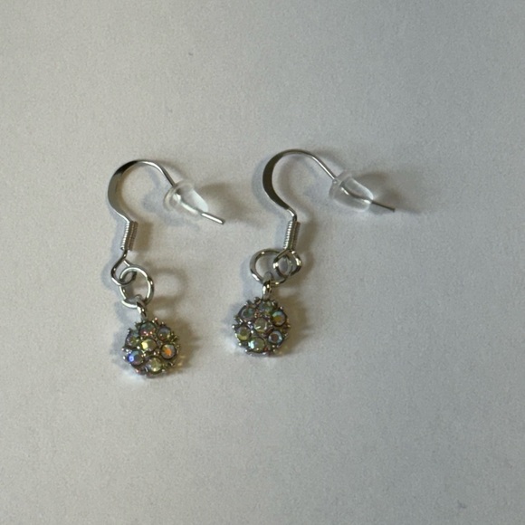 Elegant Silver and multi AB Crystal Earrings - Picture 4 of 6